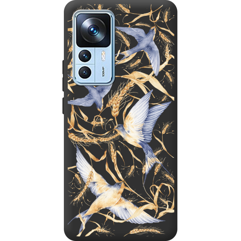 Черный чехол BoxFace Xiaomi 12T / 12T Pro Ластівки