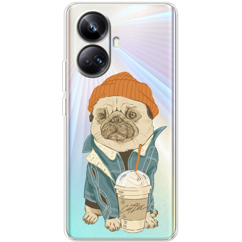 Прозрачный чехол BoxFace Realme 10 Pro Plus Dog Coffeeman