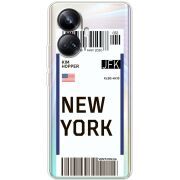 Прозрачный чехол BoxFace Realme 10 Pro Plus Ticket New York