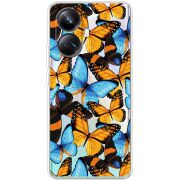 Прозрачный чехол BoxFace Realme 10 Pro Plus Butterfly Morpho