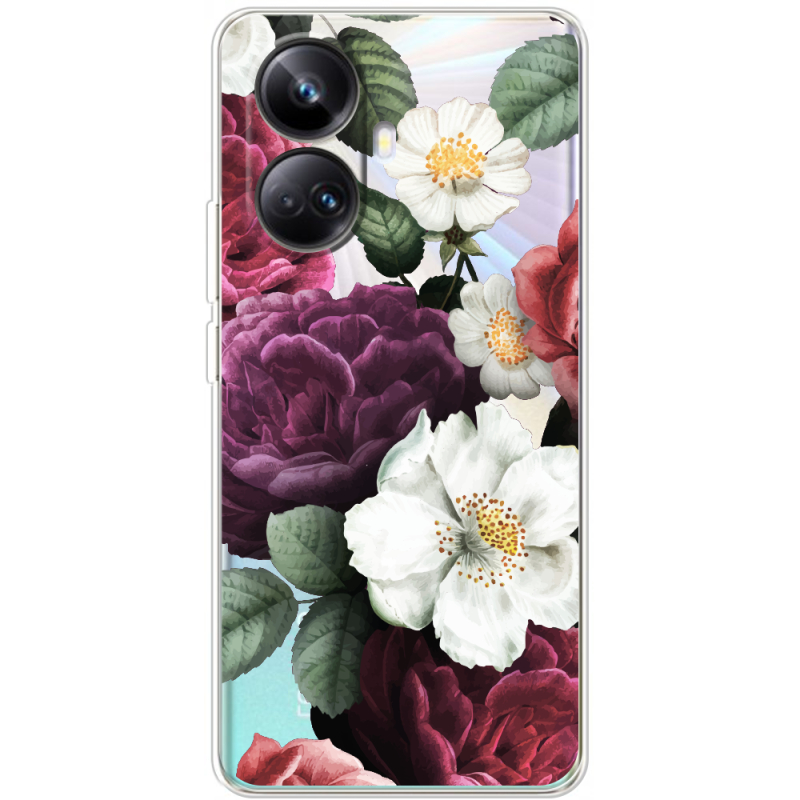 Прозрачный чехол BoxFace Realme 10 Pro Plus Floral Dark Dreams