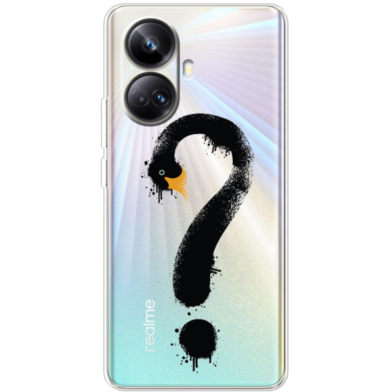 Прозрачный чехол BoxFace Realme 10 Pro Plus Swan question