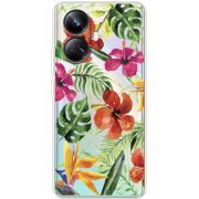 Прозрачный чехол BoxFace Realme 10 Pro Plus Tropical Flowers