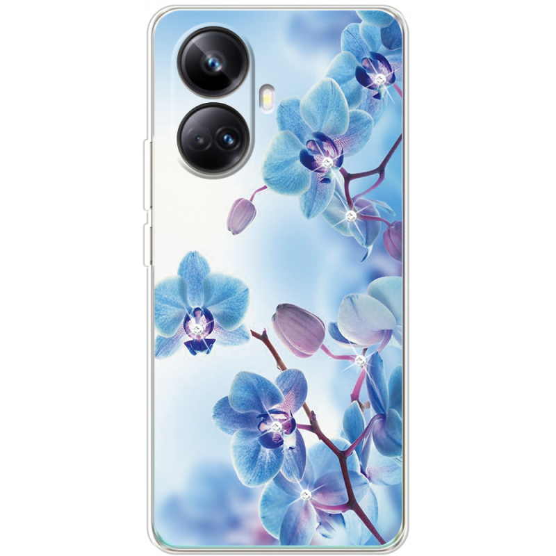 Чехол со стразами Realme 10 Pro Plus Orchids