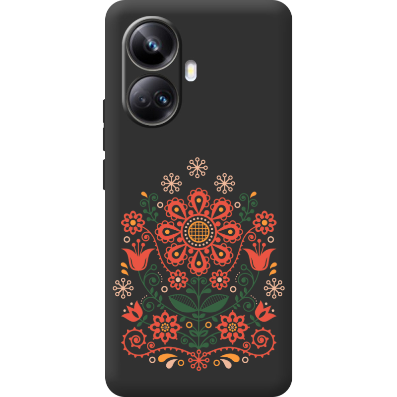 Черный чехол BoxFace Realme 10 Pro Plus Ukrainian Ornament