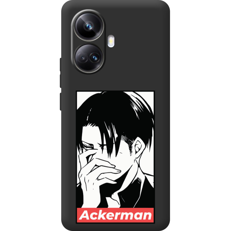 Черный чехол BoxFace Realme 10 Pro Plus Attack On Titan - Ackerman