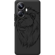 Черный чехол BoxFace Realme 10 Pro Plus Lion