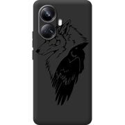 Черный чехол BoxFace Realme 10 Pro Plus Wolf and Raven