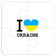 Магнитные фотопазлы 100 на 100 I love Ukraine