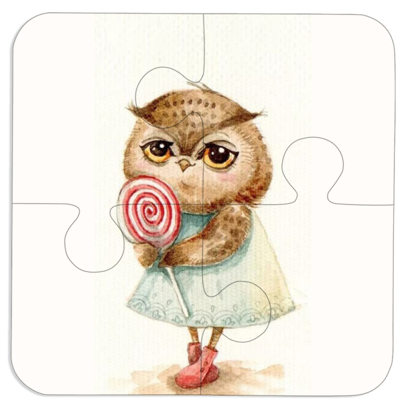 Магнитные фотопазлы 100 на 100 Совушка