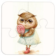Магнитные фотопазлы 100 на 100 Совушка