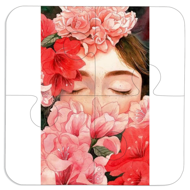 Магнитные фотопазлы 100 на 100 Girl in Flowers