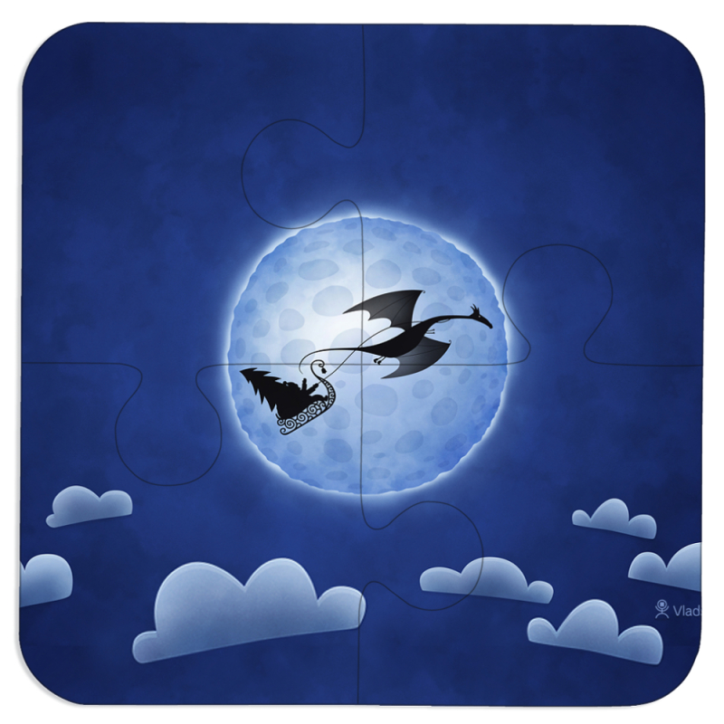 Магнитные фотопазлы 100 на 100 Christmas Dragon