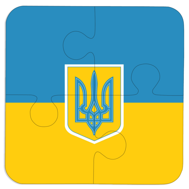 Магнитные фотопазлы 100 на 100 Герб України