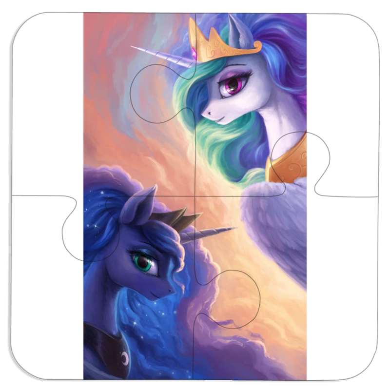 Магнитные фотопазлы 100 на 100 My Little Pony Rarity  Princess Luna