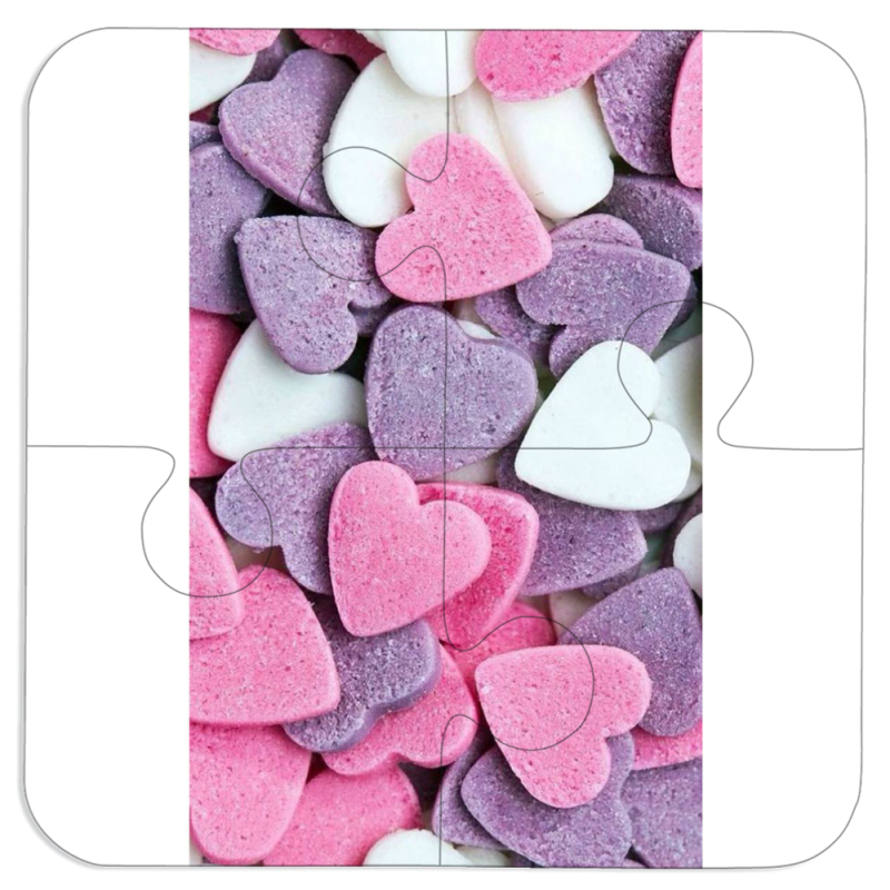 Магнитные фотопазлы 100 на 100 Сердечки