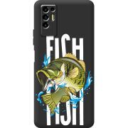 Черный чехол BoxFace Tecno POVA 2 Fish