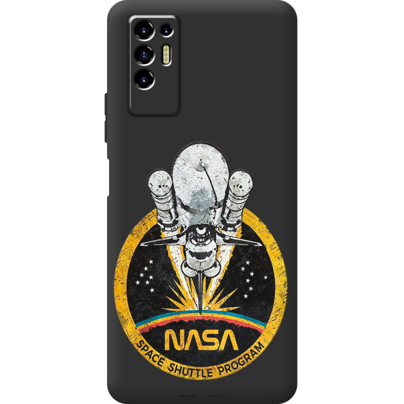 Черный чехол BoxFace Tecno POVA 2 NASA Spaceship