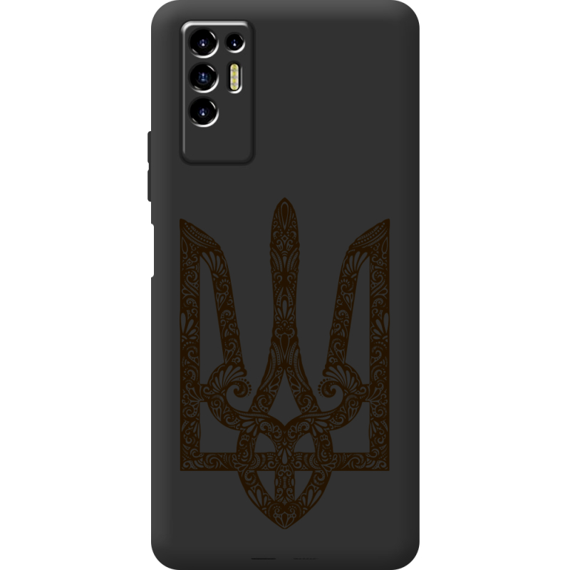 Черный чехол BoxFace Tecno POVA 2 Ukrainian Trident