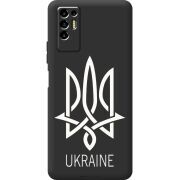 Черный чехол BoxFace Tecno POVA 2 Тризуб монограмма ukraine