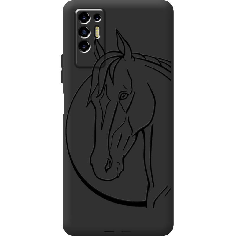 Черный чехол BoxFace Tecno POVA 2 Horse