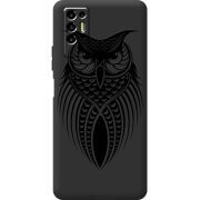 Черный чехол BoxFace Tecno POVA 2 Owl