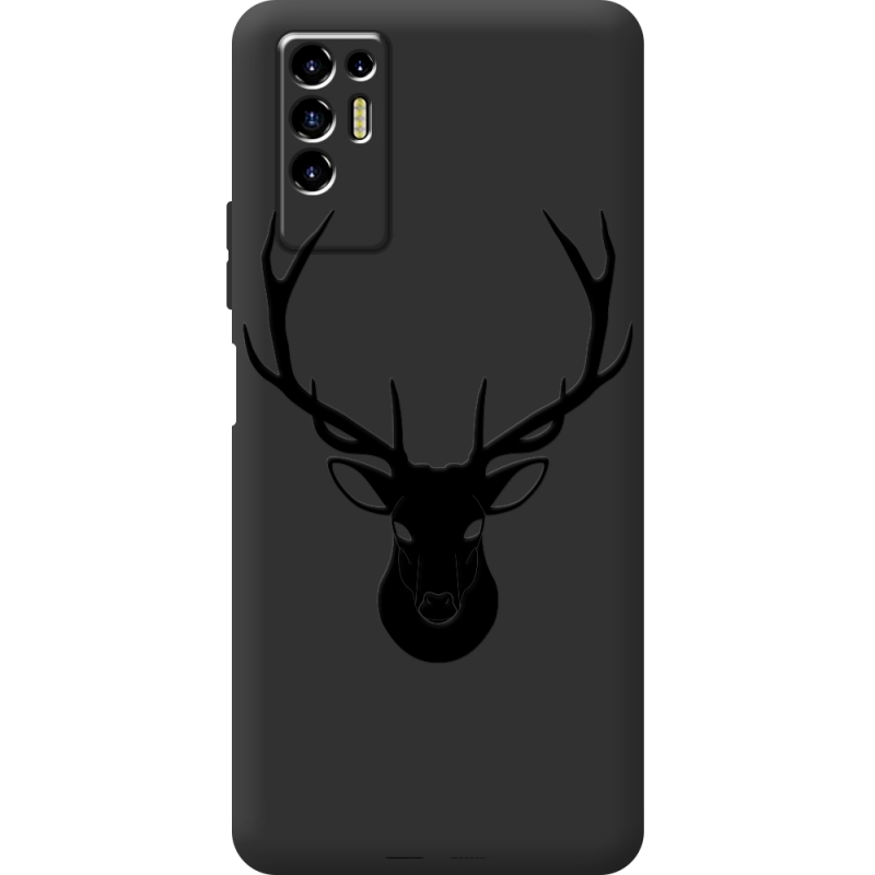 Черный чехол BoxFace Tecno POVA 2 Deer