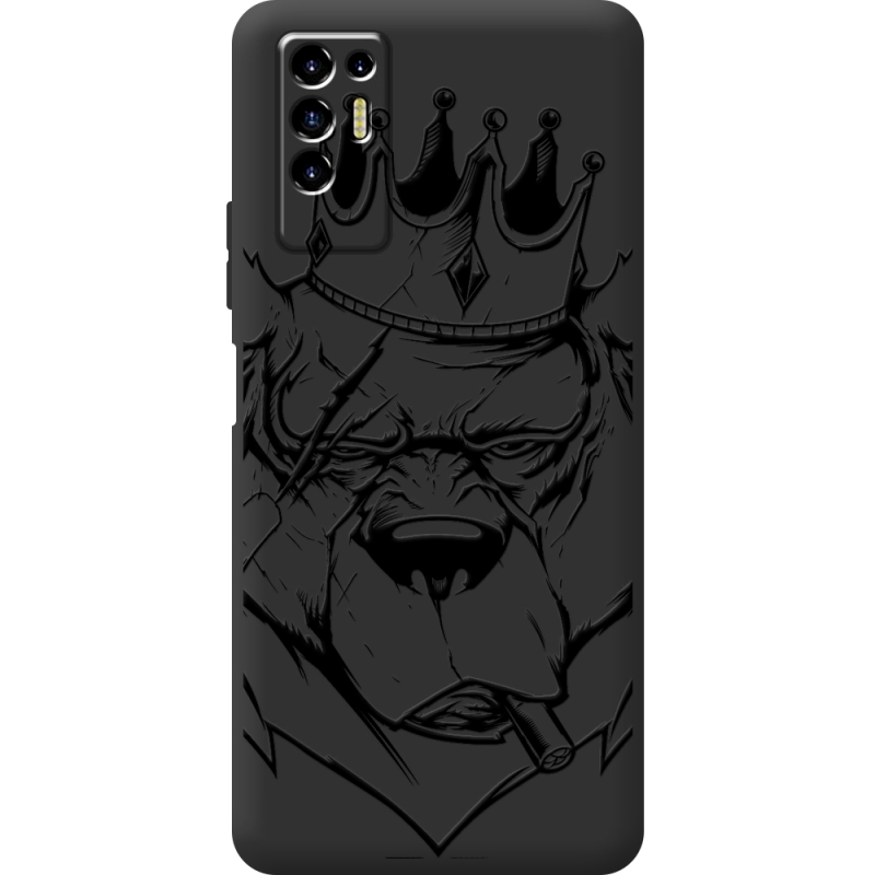 Черный чехол BoxFace Tecno POVA 2 Bear King