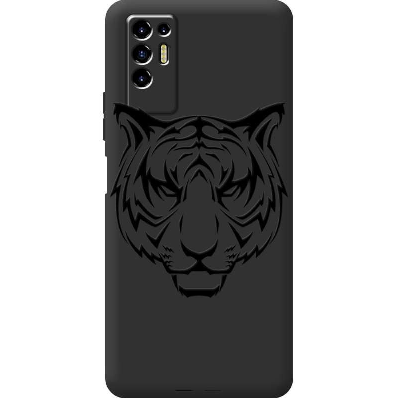 Черный чехол BoxFace Tecno POVA 2 Tiger