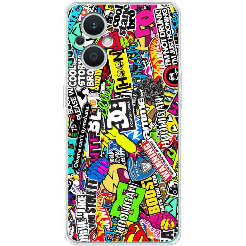 Чехол BoxFace OPPO Reno 7 Lite 5G Multicolored Inscriptions