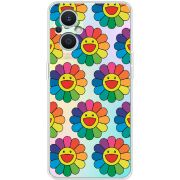 Прозрачный чехол BoxFace OPPO Reno 7 Lite 5G Hippie Flowers