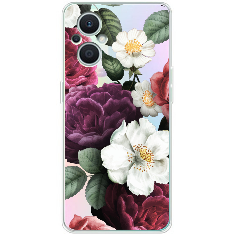 Прозрачный чехол BoxFace OPPO Reno 7 Lite 5G Floral Dark Dreams