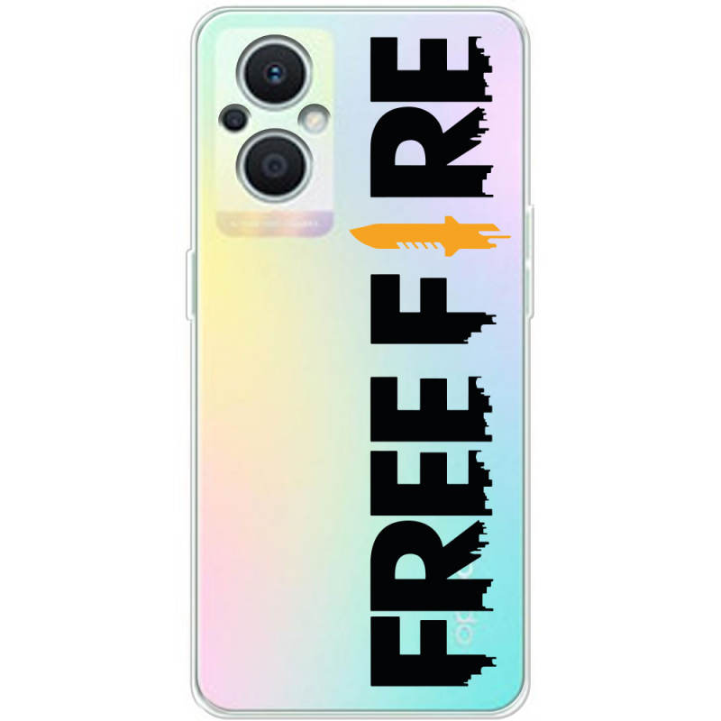 Прозрачный чехол BoxFace OPPO Reno 7 Lite 5G Free Fire Black Logo