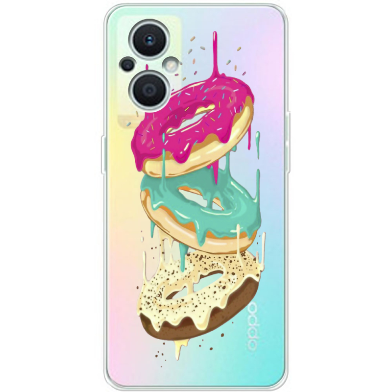 Прозрачный чехол BoxFace OPPO Reno 7 Lite 5G Donuts