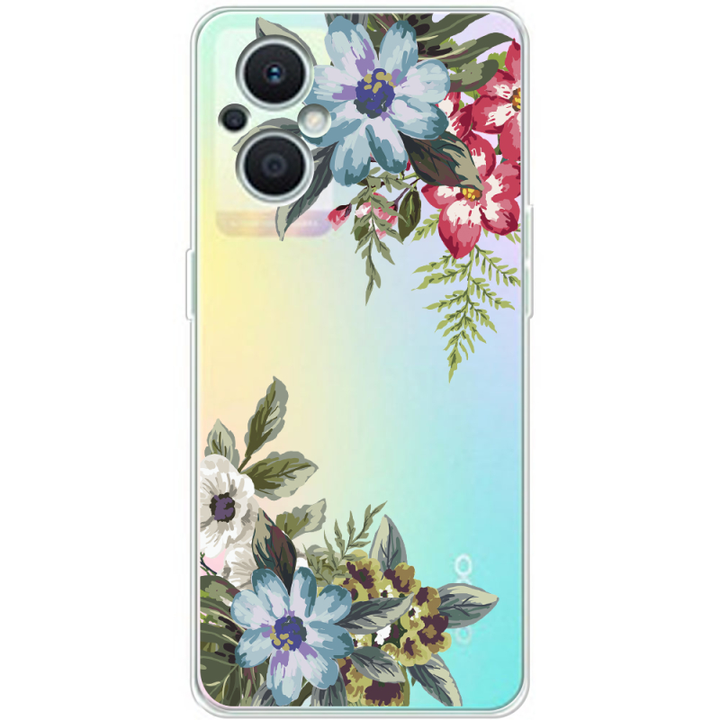 Прозрачный чехол BoxFace OPPO Reno 7 Lite 5G Floral