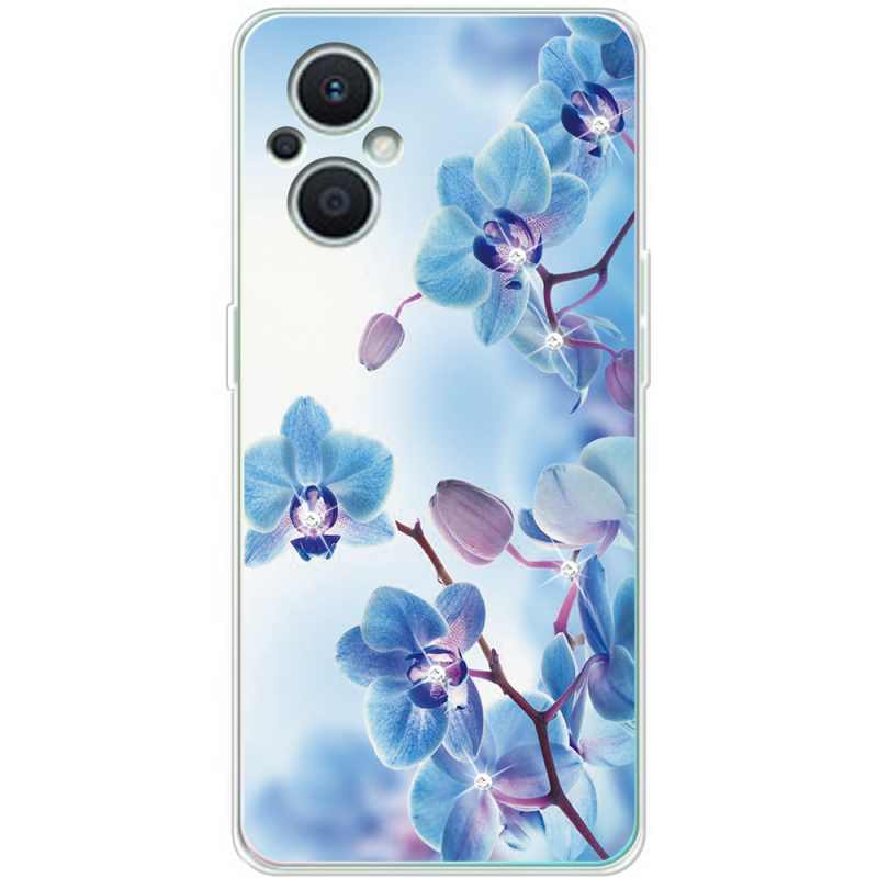 Чехол со стразами OPPO Reno 7 Lite 5G Orchids