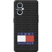 Черный чехол BoxFace OPPO Reno 7 Lite 5G Tommy Print