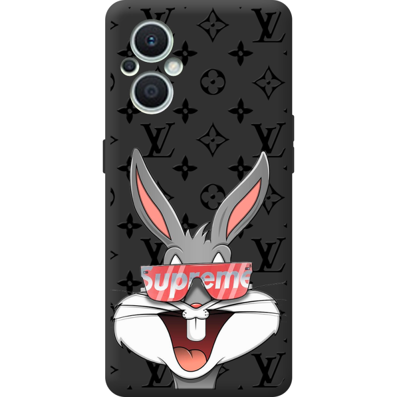 Черный чехол BoxFace OPPO Reno 7 Lite 5G looney bunny