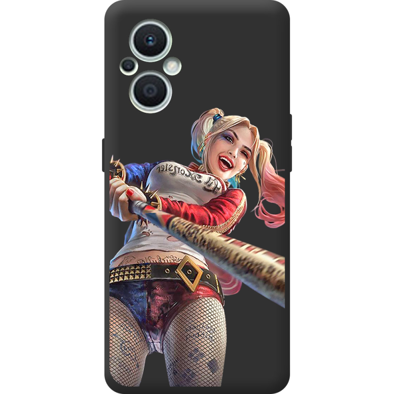 Черный чехол BoxFace OPPO Reno 7 Lite 5G Happy Harley Quinn