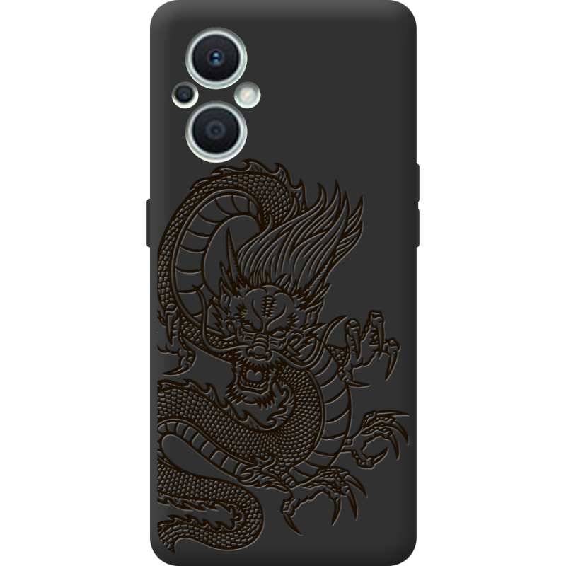 Черный чехол BoxFace OPPO Reno 7 Lite 5G Chinese Dragon