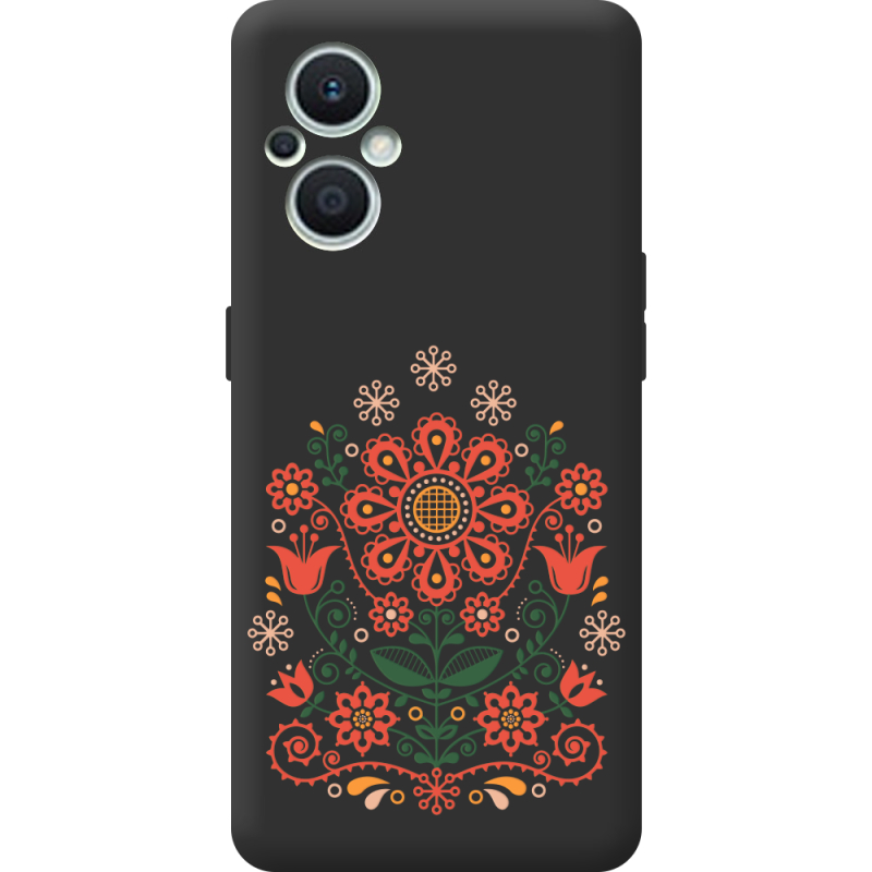 Черный чехол BoxFace OPPO Reno 7 Lite 5G Ukrainian Ornament