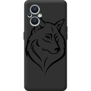 Черный чехол BoxFace OPPO Reno 7 Lite 5G Wolf