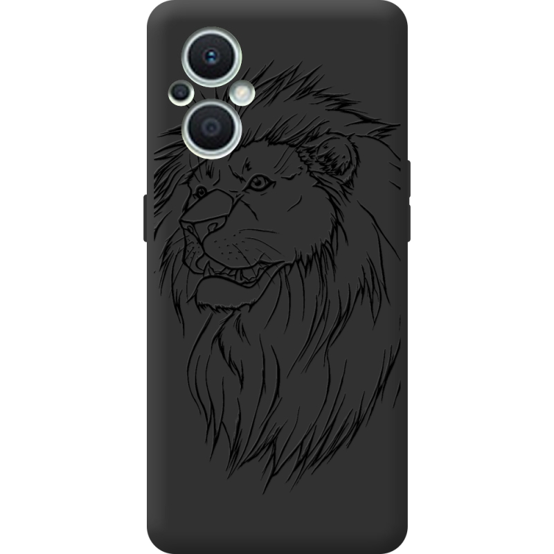 Черный чехол BoxFace OPPO Reno 7 Lite 5G Lion