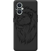 Черный чехол BoxFace OPPO Reno 7 Lite 5G Lion