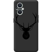 Черный чехол BoxFace OPPO Reno 7 Lite 5G Deer