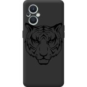 Черный чехол BoxFace OPPO Reno 7 Lite 5G Tiger