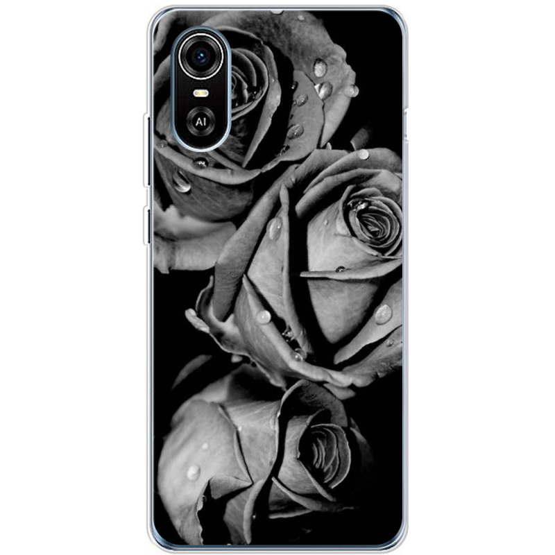 Чехол BoxFace ZTE Blade A31 Plus Black and White Roses