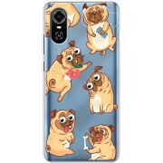 Прозрачный чехол BoxFace ZTE Blade A31 Plus с 3D-глазками Pug