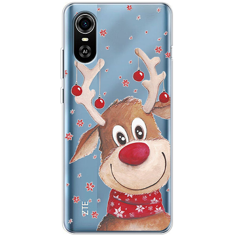 Прозрачный чехол BoxFace ZTE Blade A31 Plus Winter Deer