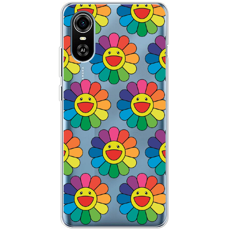 Прозрачный чехол BoxFace ZTE Blade A31 Plus Hippie Flowers